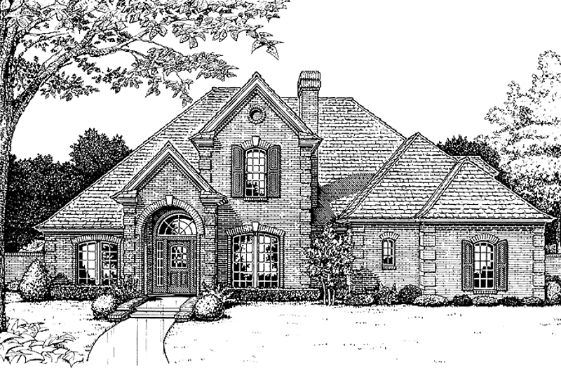 Architectural House Design - Colonial Exterior - Front Elevation Plan #310-1099