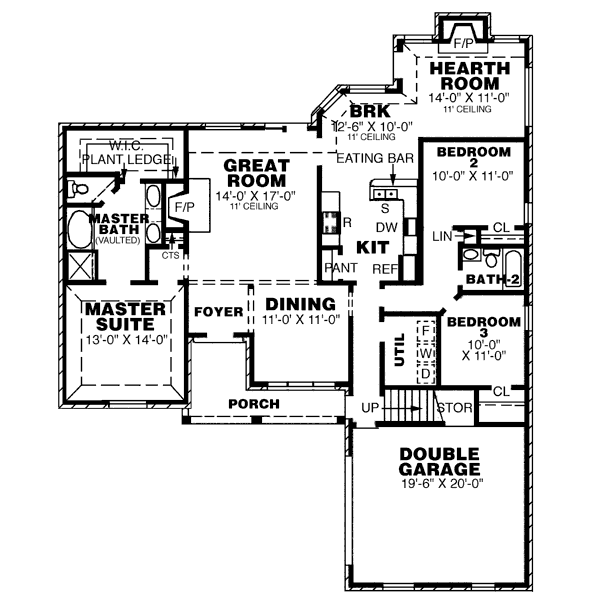 House Plan Design - Traditional Floor Plan - Main Floor Plan #34-134