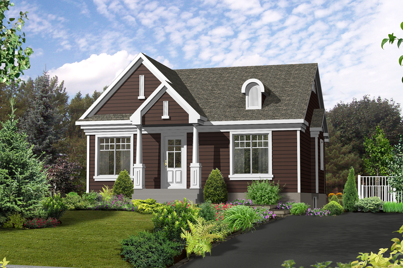 Country Style House Plan - 2 Beds 1 Baths 1030 Sq/Ft Plan #25-4392
