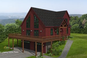 Country Exterior - Front Elevation Plan #932-695