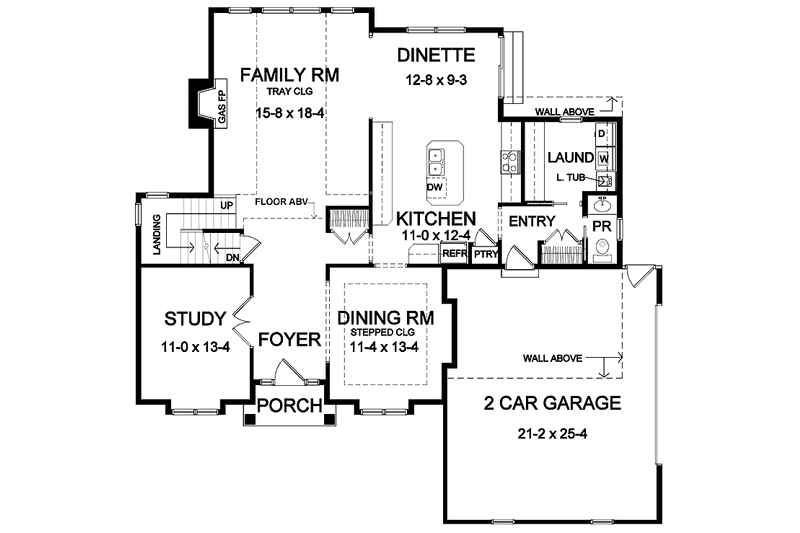 Home Plan - Floor Plan - Main Floor for Traditional House Plan #328-421 - 4 bed, 2.5 bath