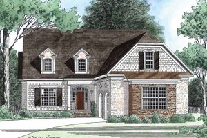 Country Exterior - Front Elevation Plan #1054-10