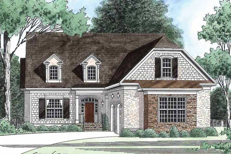 Architectural House Design - Country Exterior - Front Elevation Plan #1054-10
