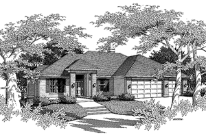 Traditional Exterior - Front Elevation Plan #48-732