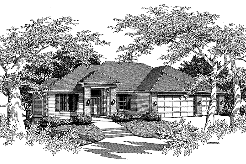 House Plan Design - Traditional Exterior - Front Elevation Plan #48-732