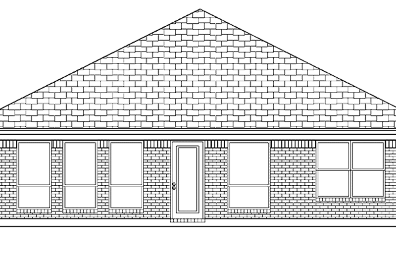 Dream House Plan - Exterior - Rear Elevation for Traditional House Plan #84-678 - 3 bed, 2 bath