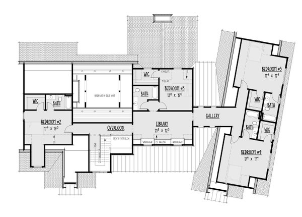 House Blueprint - Farmhouse Floor Plan - Upper Floor Plan #1088-1