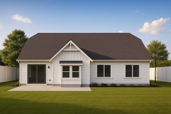 Exterior - Rear Elevation for Craftsman House Plan #112-285 - 3 bed, 2 bath
