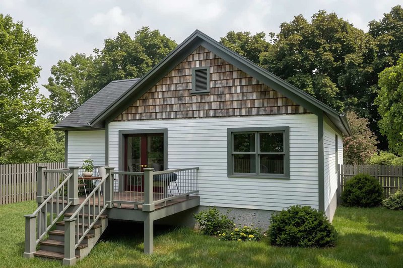 Dream House Plan - Exterior - Rear Elevation for Cottage House Plan #79-132 - 3 bed, 2 bath