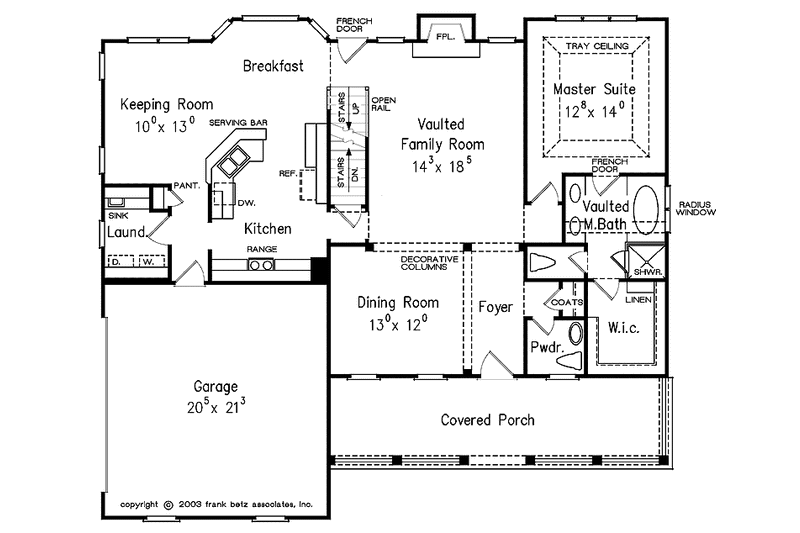 Home Plan - Floor Plan - Main Floor for Country House Plan #927-127 - 3 bed, 2.5 bath
