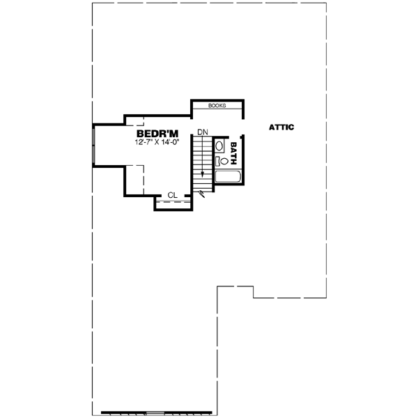 House Plan Design - Southern Floor Plan - Upper Floor Plan #34-183