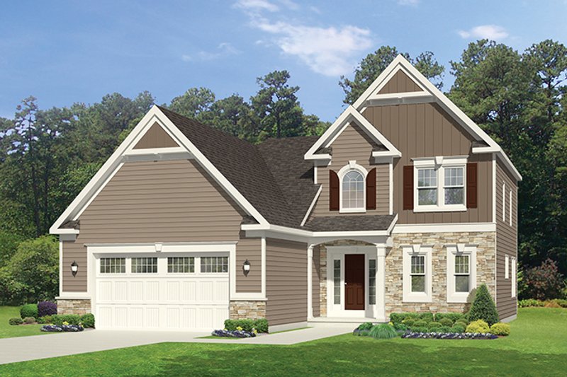 Home Plan - Exterior - Front Elevation 3 for Colonial House Plan #1010-99 - 3 bed, 2.5 bath