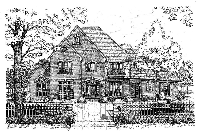 House Plan Design - Tudor Exterior - Front Elevation Plan #310-1089