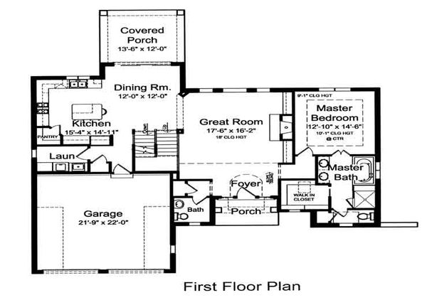 House Design - European Floor Plan - Main Floor Plan #46-473