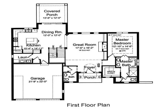 Home Plan - European Floor Plan - Main Floor Plan #46-473