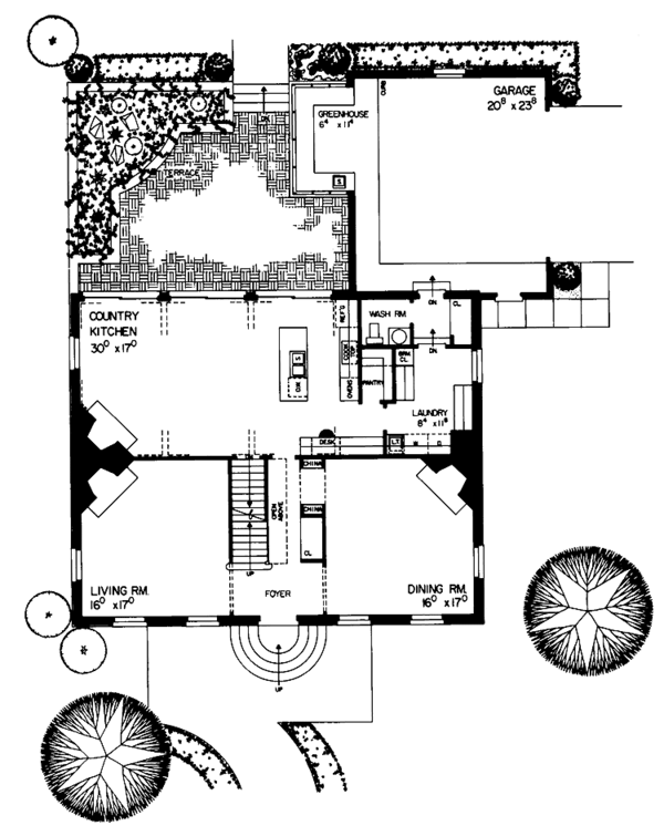 House Blueprint - Classical Floor Plan - Main Floor Plan #72-810