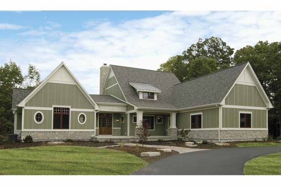 Exterior - Front Elevation 3 for Bungalow House Plan #928-169 - 2 bed, 2.5 bath