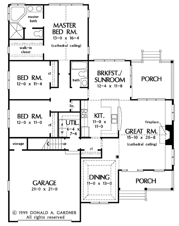 Architectural House Design - Ranch Floor Plan - Main Floor Plan #929-558