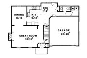 Colonial Style House Plan - 4 Beds 2.5 Baths 1966 Sq/Ft Plan #405-299 