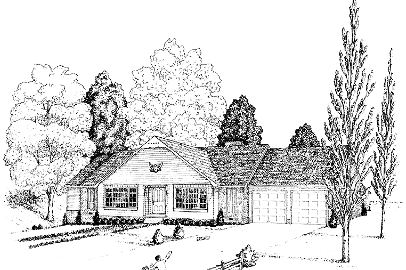 Architectural House Design - Colonial Exterior - Front Elevation Plan #36-600