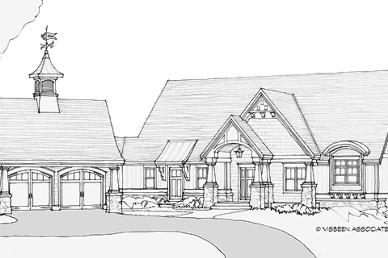 Architectural House Design - Craftsman Exterior - Front Elevation Plan #928-204