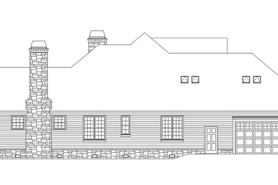 Exterior - Other Elevation 1 for Country House Plan #929-955 - 4 bed, 3 bath