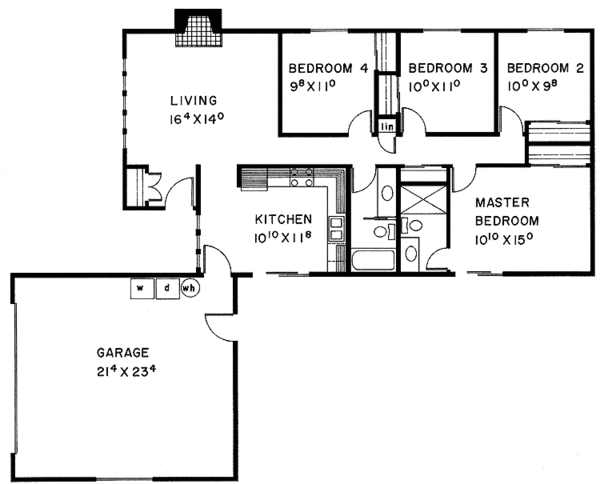 Architectural House Design - Contemporary Floor Plan - Main Floor Plan #60-767