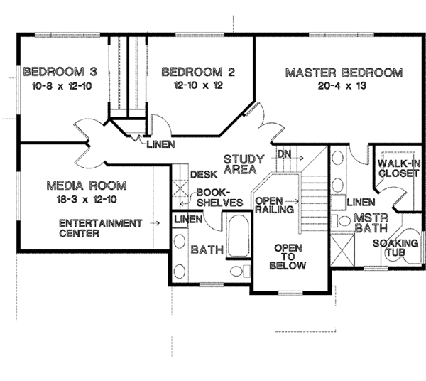 Dream House Plan - Country Floor Plan - Upper Floor Plan #966-36