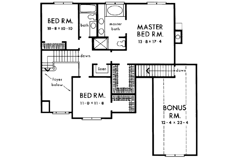 Home Plan - Floor Plan - Upper Floor for Country House Plan #929-134 - 4 bed, 3 bath
