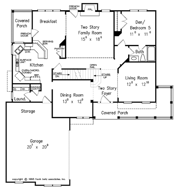 Architectural House Design - Country Floor Plan - Main Floor Plan #927-88