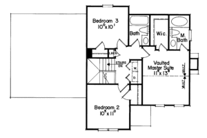 Floor Plan - Upper Floor for Colonial House Plan #927-234 - 3 bed, 2.5 bath