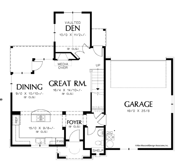Home Plan - Tudor Floor Plan - Main Floor Plan #48-871
