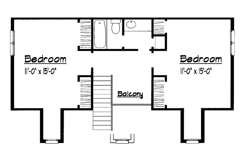 Home Plan - Floor Plan - Upper Floor for Victorian House Plan #1051-21 - 3 bed, 2.5 bath