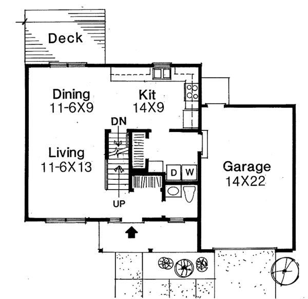 Home Plan - Colonial Floor Plan - Main Floor Plan #334-123