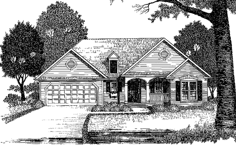 Dream House Plan - Country Exterior - Front Elevation Plan #129-170