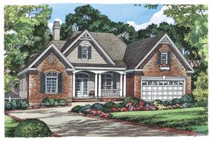 Country Exterior - Front Elevation Plan #929-542