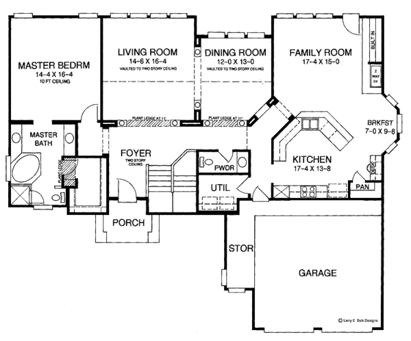 Architectural House Design - Traditional Floor Plan - Main Floor Plan #952-42
