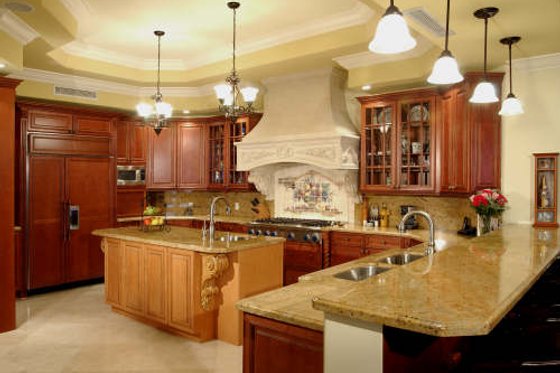 Interior - Kitchen for Mediterranean House Plan #420-196 - 6 bed, 7.5 bath