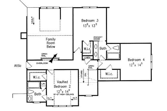 Floor Plan - Upper Floor for Country House Plan #927-289 - 5 bed, 4.5 bath