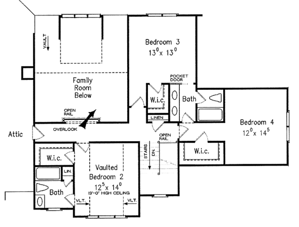 House Design - Country Floor Plan - Upper Floor Plan #927-289
