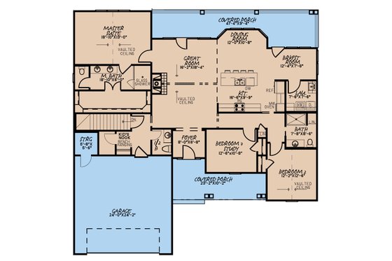 Floor Plan - Main Floor for Traditional House Plan #923-177 - 3 bed, 3.5 bath