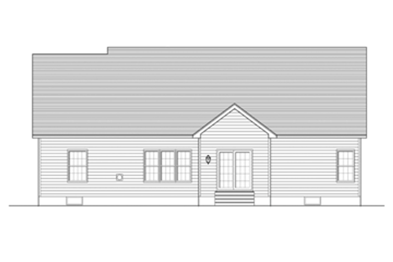 Home Plan - Exterior - Rear Elevation for Ranch House Plan #1010-43 - 3 bed, 2 bath