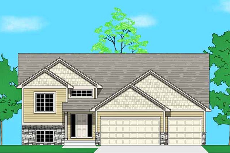 Home Plan - Prairie Exterior - Front Elevation Plan #981-19