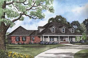 Country Exterior - Front Elevation Plan #17-3201