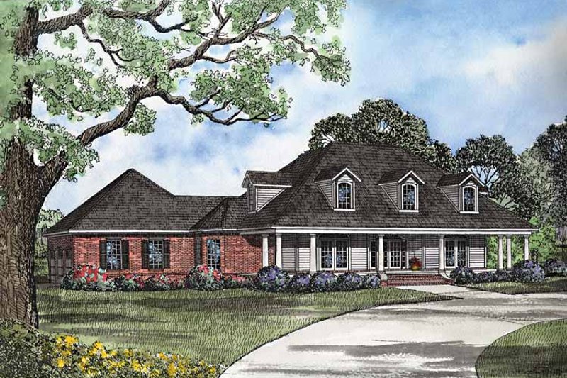 House Blueprint - Country Exterior - Front Elevation Plan #17-3201