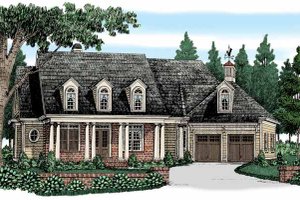 Colonial Exterior - Front Elevation Plan #927-525