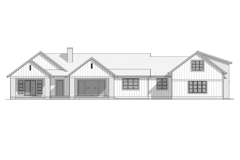 Dream House Plan - Exterior - Rear Elevation for Farmhouse House Plan #1086-22 - 4 bed, 4.5 bath