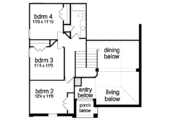 European Style House Plan - 4 Beds 2.5 Baths 2058 Sq/Ft Plan #84-315 