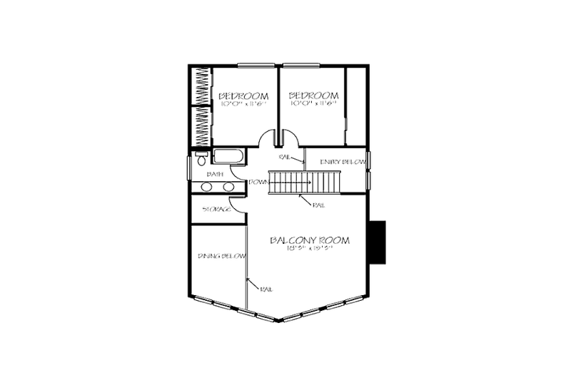Architectural House Design - Floor Plan - Upper Floor for Bungalow House Plan #320-155 - 3 bed, 2 bath