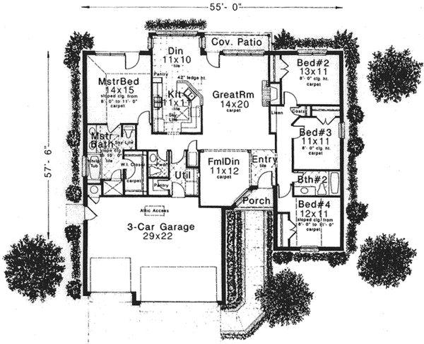 Traditional Floor Plan - Main Floor Plan #310-780
